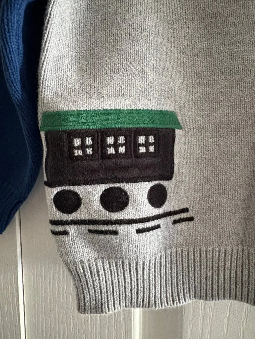Gymboree 100% cotton train sweater, size 5T
